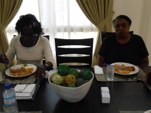 enjoying-dinner_black-eye-peas-yams-chicken-w-gravy-homemade-corn-bread-jan320143